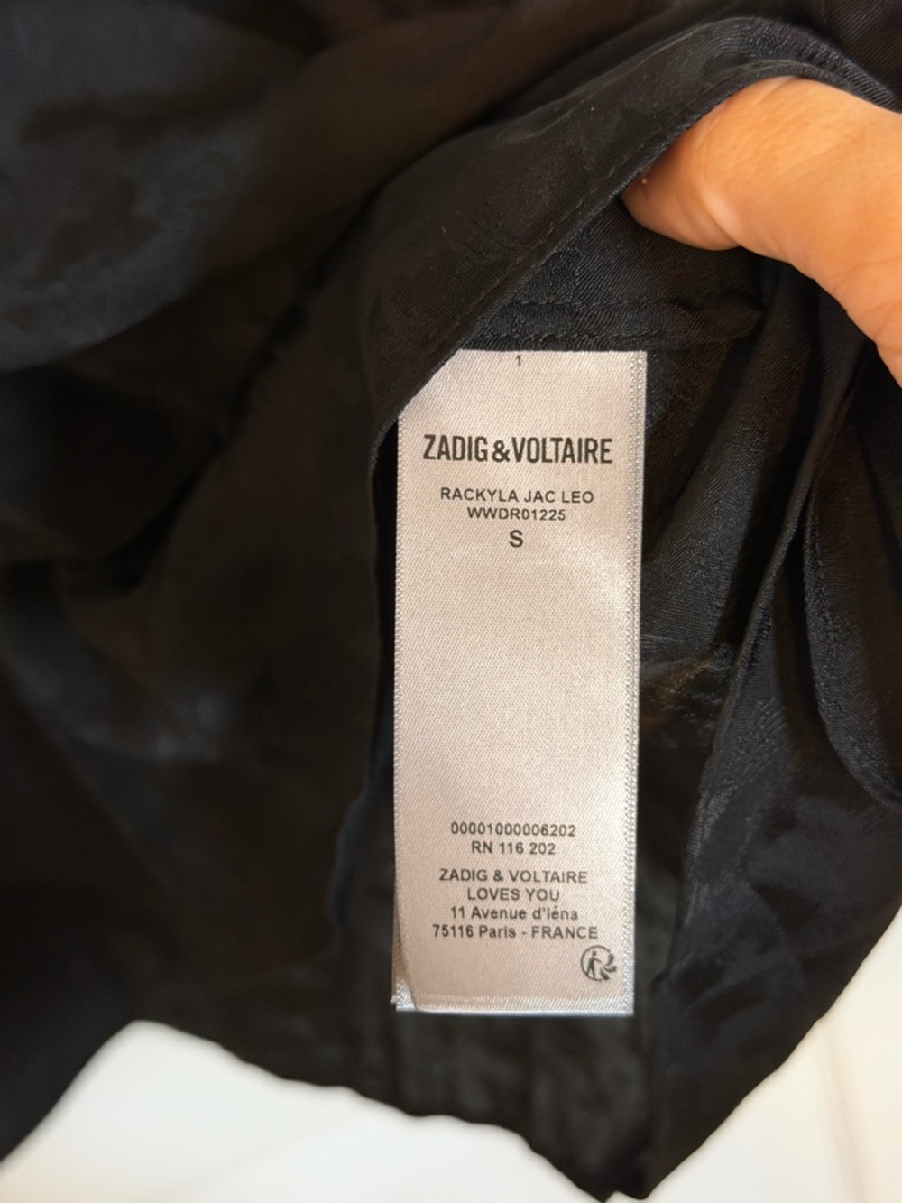 Zadig & Voltaire Rackyla 100% Silk Dress Black Leopard Jacquard Pattern Size S - Picture 5 of 8